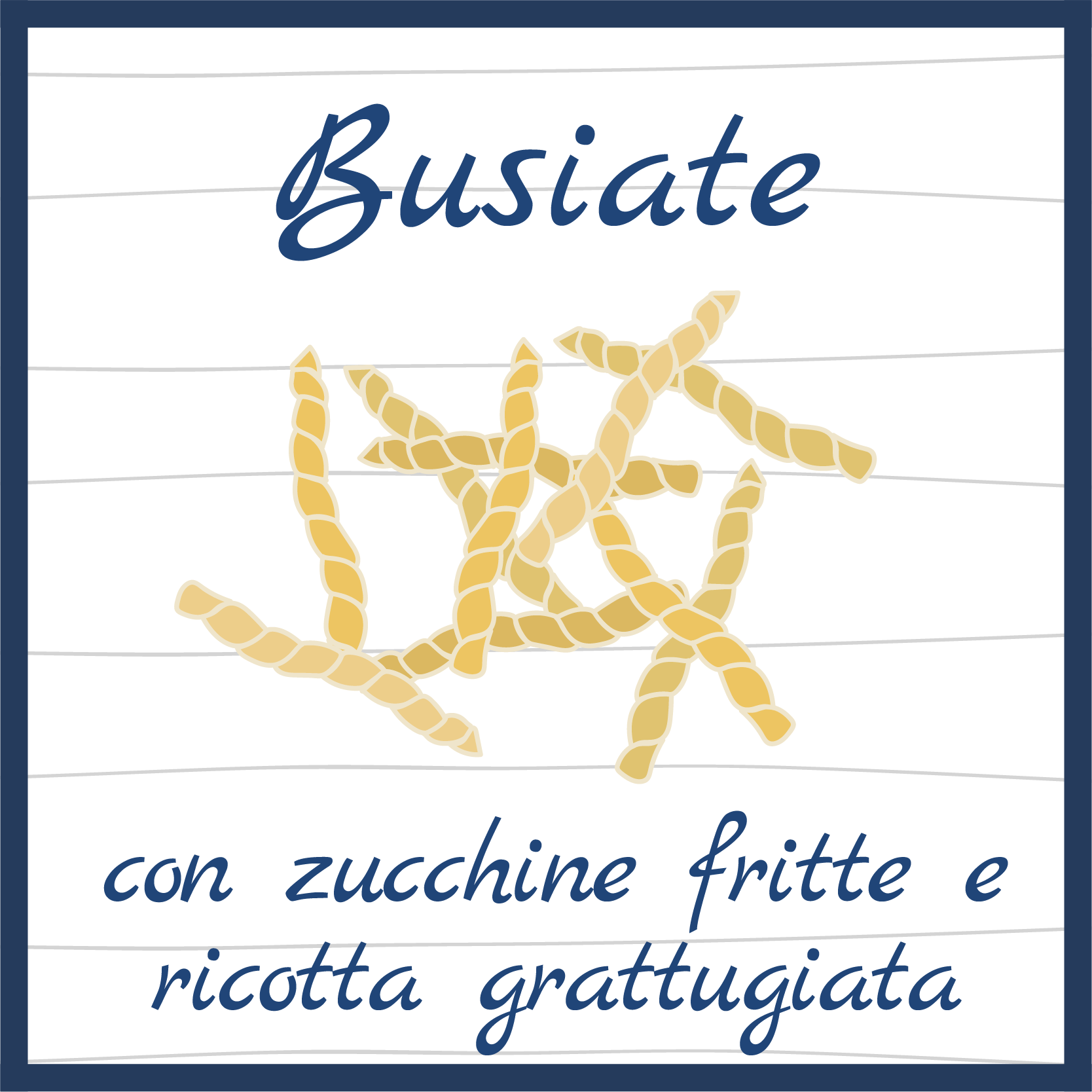 Busiate, zucchine fritte e ricotta